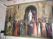 Wall Muriel showing lots of happy people - The Alcázar of Segovia - Segovia Spain