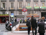 Metro Station entrance - Madrid Spain